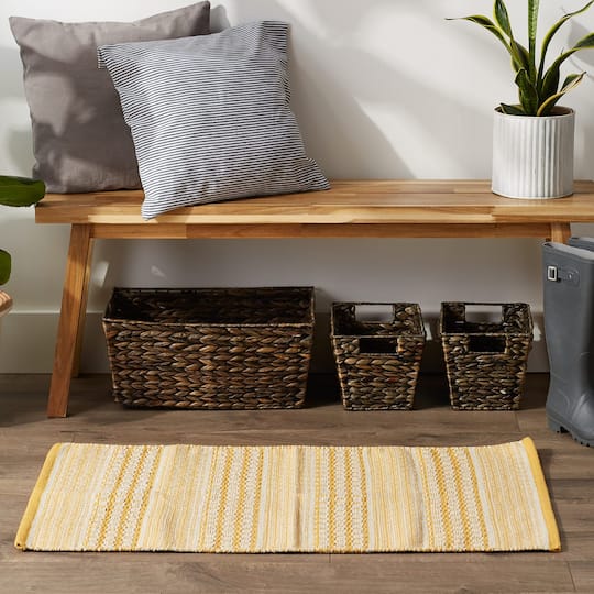 DII® Honey Gold Dobby Stripe Hand-Loomed Rug, 2ft. x 3ft.